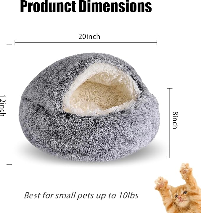 Cat Beds for Indoor Cats,Cat Cave for Puppy and Kitty,Calming Small Dog Bed for Small Dogs with