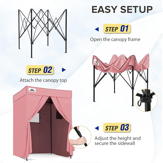 EAGLE PEAK Flex Compact 5x5 Pop-up Canopy Changing Room, Portable Privacy Dressing Room for Indoor
