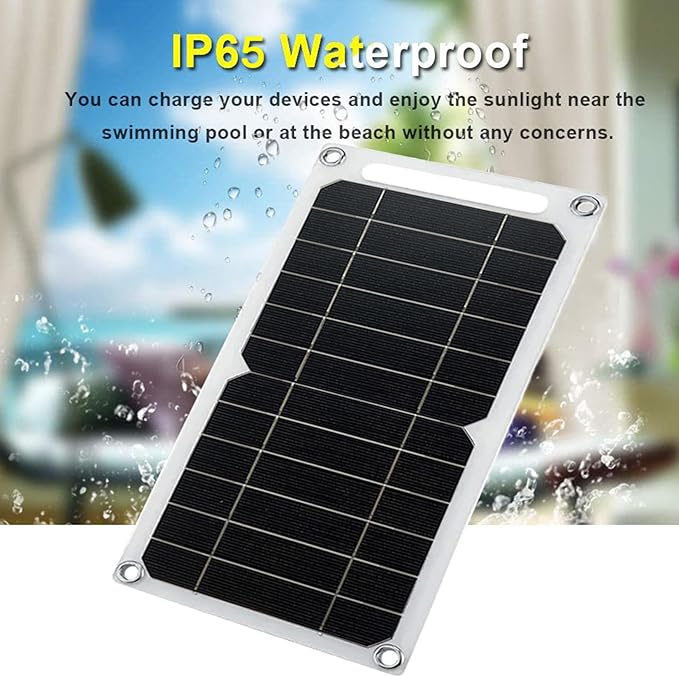 Mini 5V 6W USB Solar Panel, Portable 5 Volt 6 Watt High Efficiency Monocrystalline Solar Panel