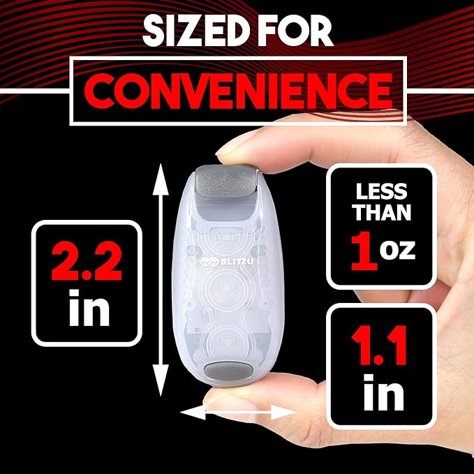 4 Pack LED Safety Light, Clip on Reflective Gear Lights for Walking at Night, Running, Jogging