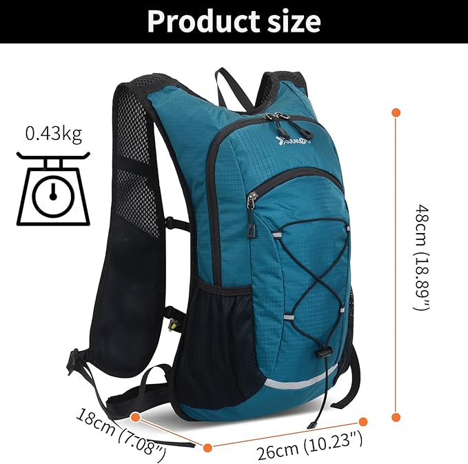 15L Small Hiking Backpack Lightweight Hydration Backpack for Men Women, Warterproof Hiking Daypack