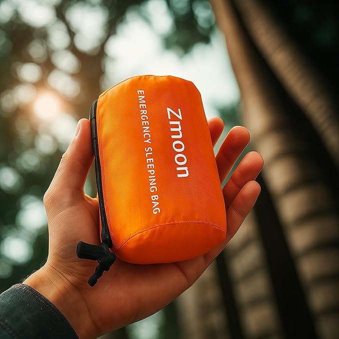 Zmoon Emergency Sleeping Bag Survival Bag, Portable Waterproof Thermal Bivy Sacks,Bivvy
