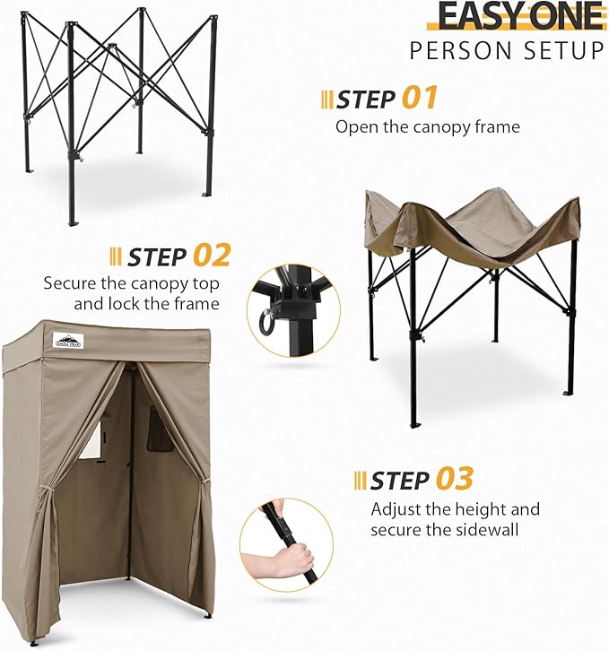 EAGLE PEAK Flex Compact 4x4 Pop-up Canopy Changing Room, Portable Privacy Dressing Room for Indoor
