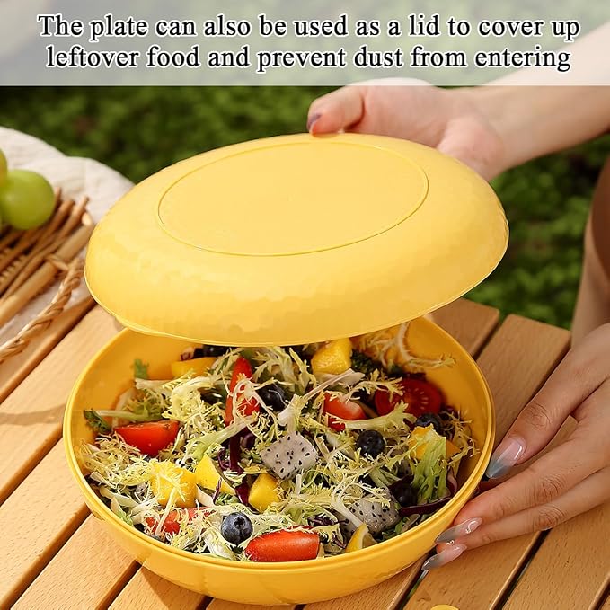 Berglander Camping Mess Kit with Bowl, Plate, Cup, Spoon, Fork, Knife and Carry Bag, Save Space