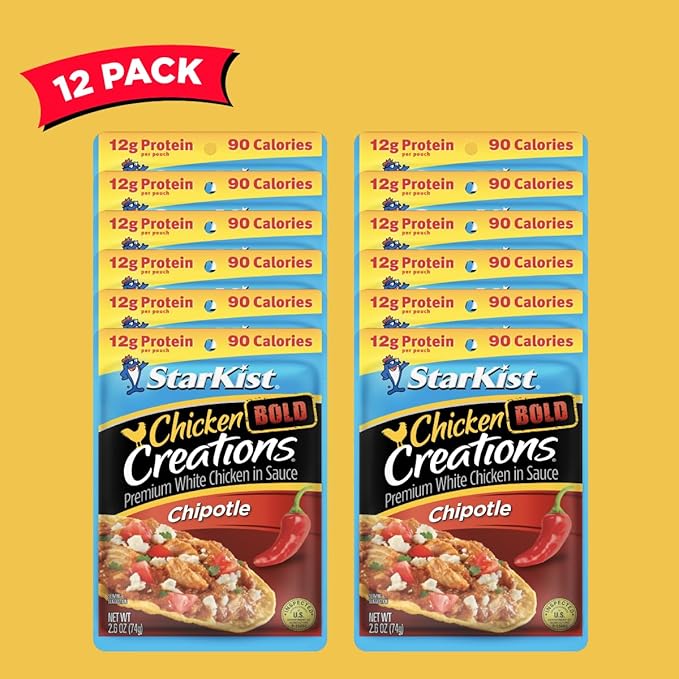 StarKist Chicken Creations Chipotle, 2.6 oz Pouch, 12 pack