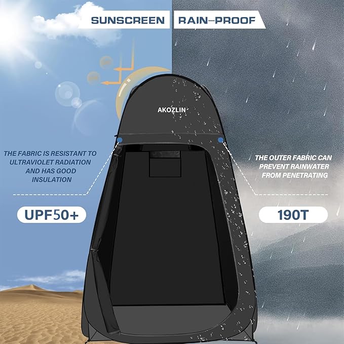 AKOZLIN Portable Pop Up Shower Tent Instant Privacy Dressing Changing Tent Outdoor Shower Room Camp