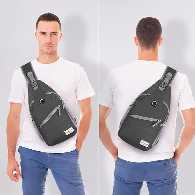 ZOMAKE Sling Bag,Small Crossbody Sling Backpack,Water Resistant Shoulder Daypack for Travel,Anti