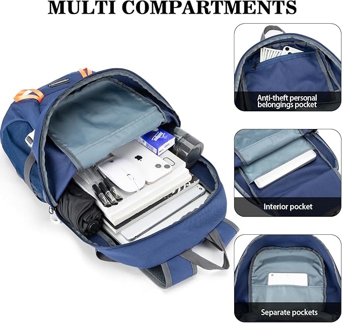 Hiking Backpack,Large 35L Travel Backpacks for Men Women,Water Resistant Ultra Lightweight Foldable