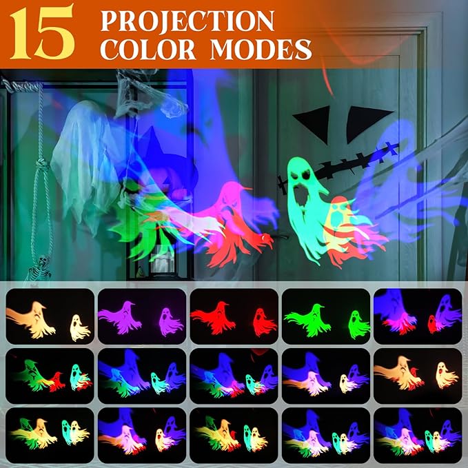 Halloween Projector Lights Indoor Scene LED Light Spooky Ghost Decorative Halloween Night Light