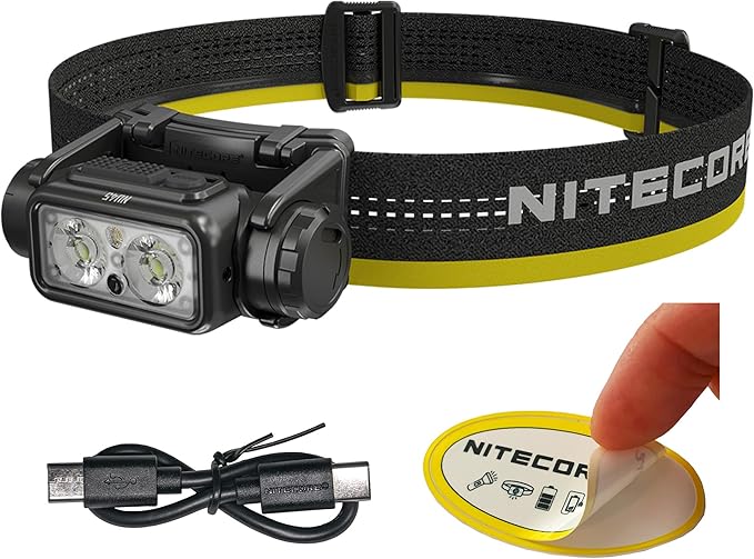 Nitecore NU45 1700 Lumen Headlamp, USB-C Rechargeable Fast Charging, Long Runtime for Camping