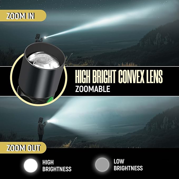 CLAKAP LED Neck Light, 1800Lumens Rechargeable Neck Flashlight with Magnetic Base, Detachable Neck