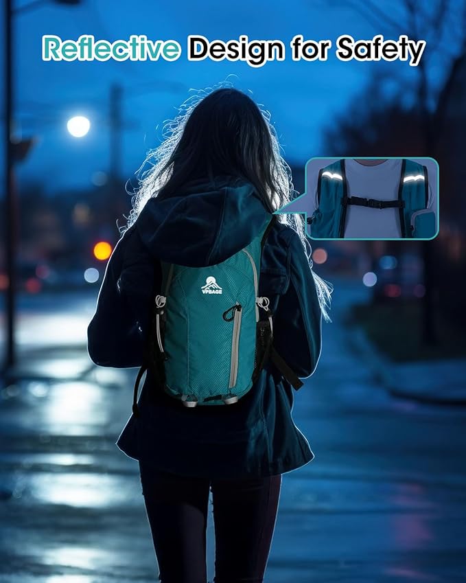 Small Hiking Backpack with Front Phone Holder, Packable Back pack with Chest and Waist Strap