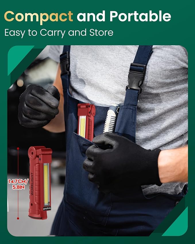 Coquimbo Tools Gifts for Men Dad Husband, Rechargeable LED Work Light Grill Accessories Magnetic