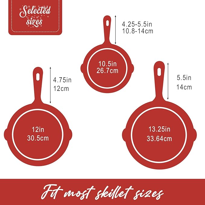 Joyhalo Cast Iron Handle Covers, 6 Pack Heat Resistant Silicone Handle Covers for Cast Iron