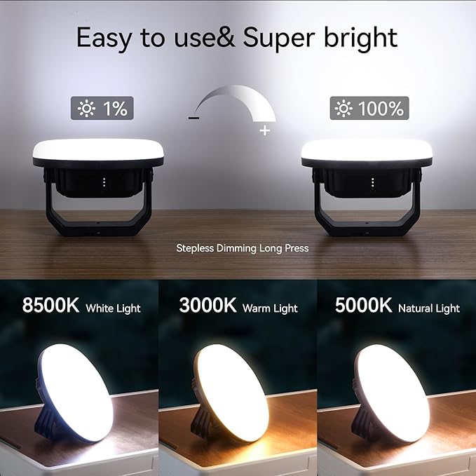VAVOFO 30W LED Camping Lantern Rechargeable, 3000LM,124 LED with 3 Lighting Modes, 7200mAh Portable