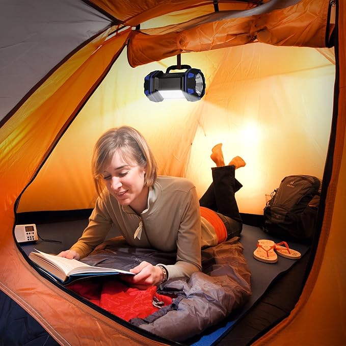Led Camping Lantern Rechargeable, Camping Flashlight 1500LM, 8 Light Modes, Camping Lights 4800