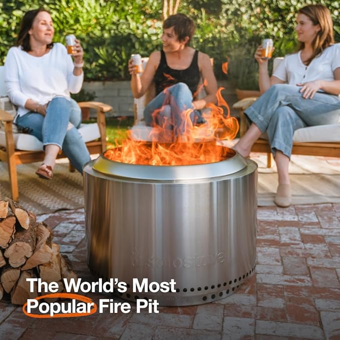 Solo Stove Yukon Essential Bundle | Portable Smokeless Fire Pit Stainless Steel for Wood Burning