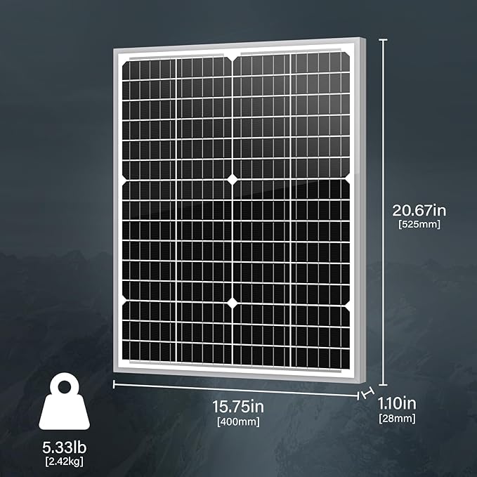 Newpowa 10BB 35W 12V Solar Panel High-Efficiency Monocrystalline PV Module Designed for Off Grid