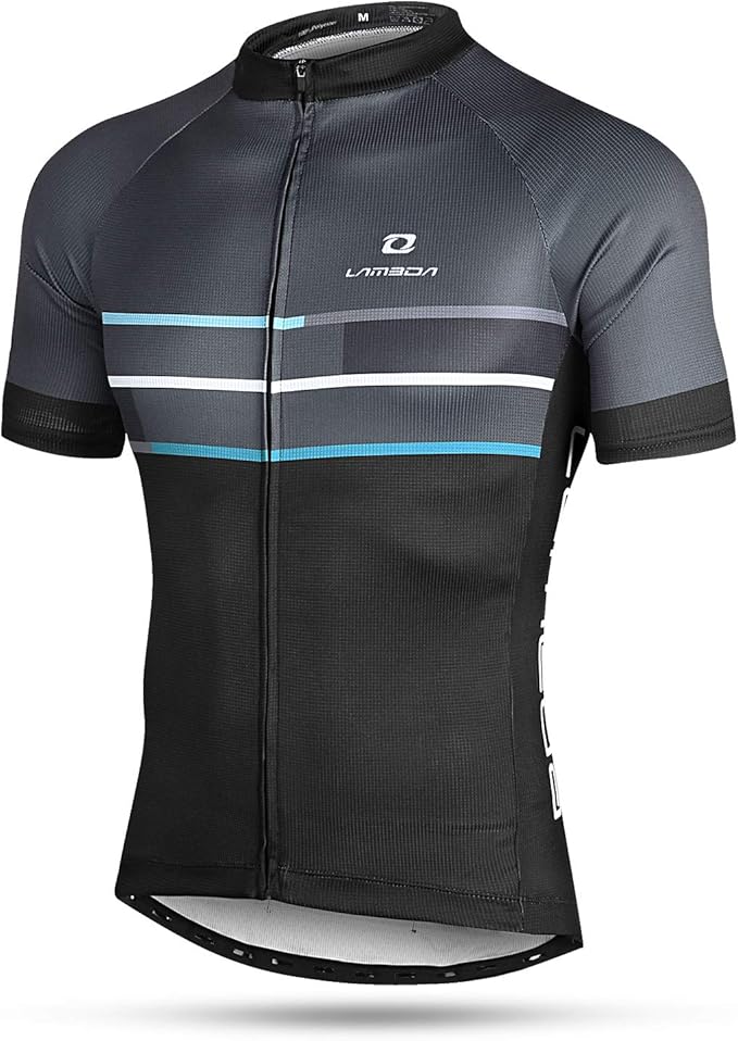 LAMEDA Men's Cycling Jersey Breathable Lightweight Bike Jersey Short Sleeve Quick Dry Moisture