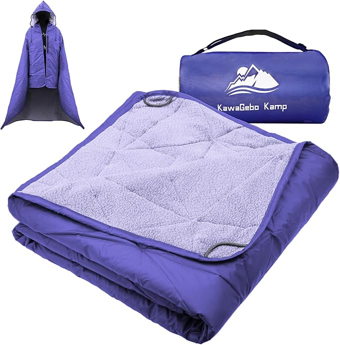 Outdoor Waterproof Blanket, Foldable Fleece Stadium Blanket for Outdoor Sports Event, Camping, Car