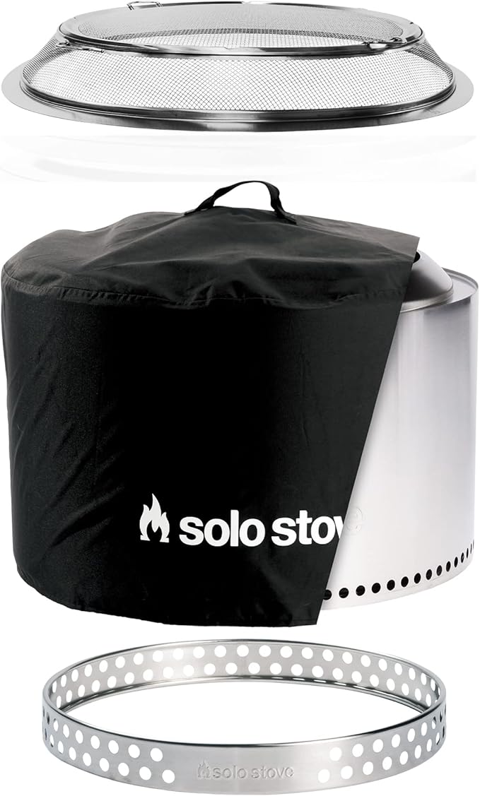 Solo Stove Yukon Big Yard Bundle 2.0 | Incl. Yukon Smokeless Fire Pit with Stand, Shelter, Shield