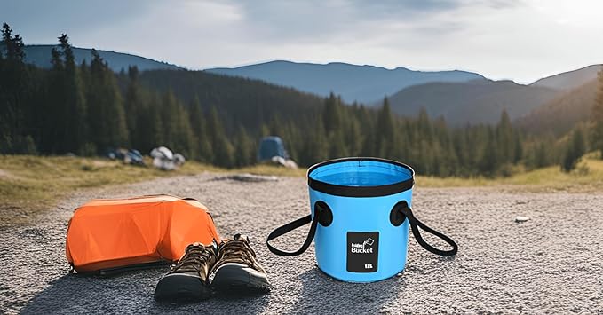 BANCHELLE Collapsible Bucket Water Container Portable Folding Camp Wash Basin for Outdoor Traveling