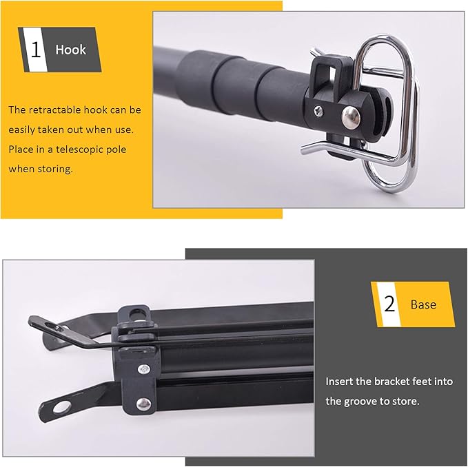 OMUKY Telescopic Lantern Stand with Base Outdoor Camping Lamp Stand Pole Adjustable Lantern Pole