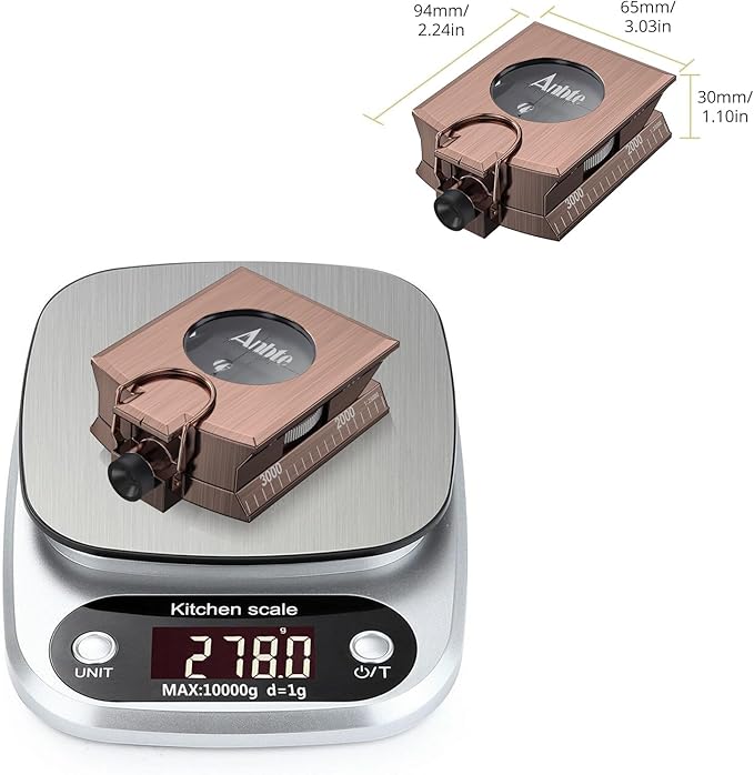 Compass Hiking Survival, IP65 Waterproof Metal Compass with Sighting Clinometer and Carry Bag