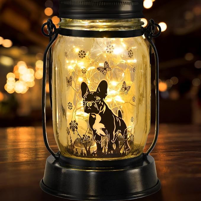 French Bulldog Gifts for Women/Men French Bulldog Solar Lanterns Dog Mom Birthday Dog Lovers