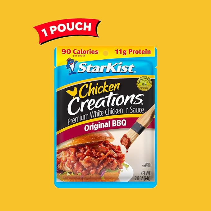 StarKist Chicken Creations Original BBQ, Single Serve Pouch, 2.6 oz