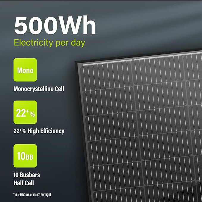 Newpowa 100 Watts Monocrystalline 100W 12V Solar Panel High Efficiency Mono Module RV Marine Boat