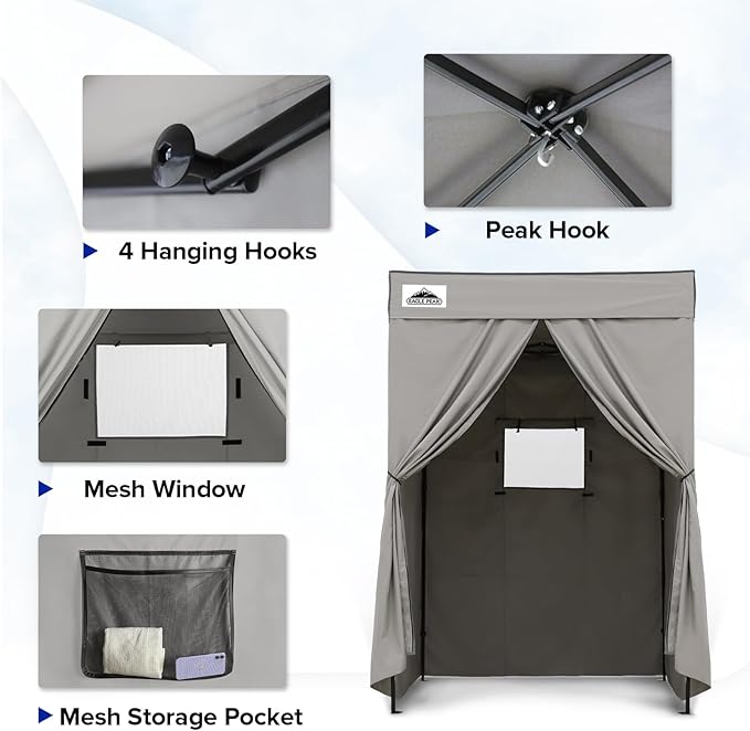 EAGLE PEAK Flex Compact 5x5 Pop-up Canopy Changing Room, Portable Privacy Dressing Room for Indoor