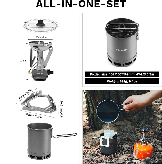 Fire-Maple Petrel Ultralight Cooking System ??Compact & Fast-Boiling Backpacking Stove Set