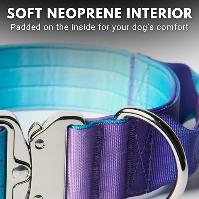 Spark Paws Tactical Dog Collar - Heavy Duty, Premium Quality, Thick and Durable for Large and