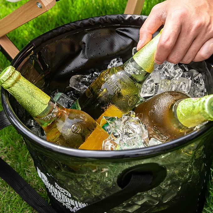 SGCB Collapsible Bucket 4 Gallon with Handle Light Weight PVC Portable Folding Bucket Water