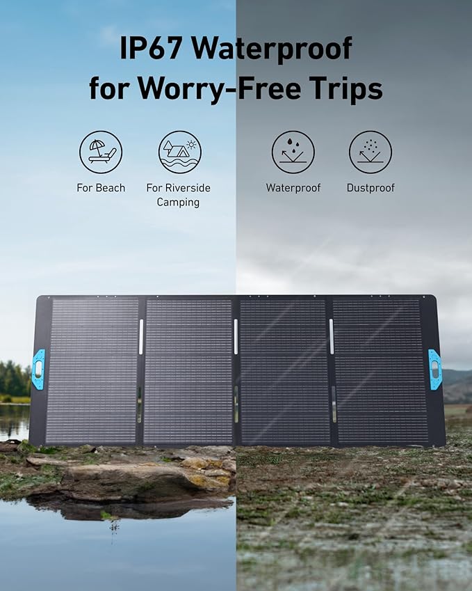 Anker SOLIX F3800 Portable Power Station with 400W Solar Panel, 3840Wh LiFePO4 Battery, 6000W AC