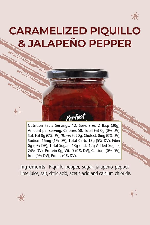 Perfect Choice Caramelized Red Pepper & Jalapeño - Sweet & Slightly Spicy Spread Ready-to-serve Dip