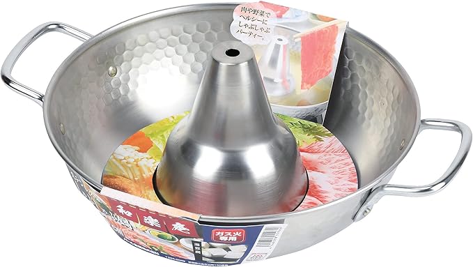 Pearl Metal Warakuan HB-5969 Stainless Steel Shabu-shabu Pot, 10.2 inches (26 cm), Made in Japan