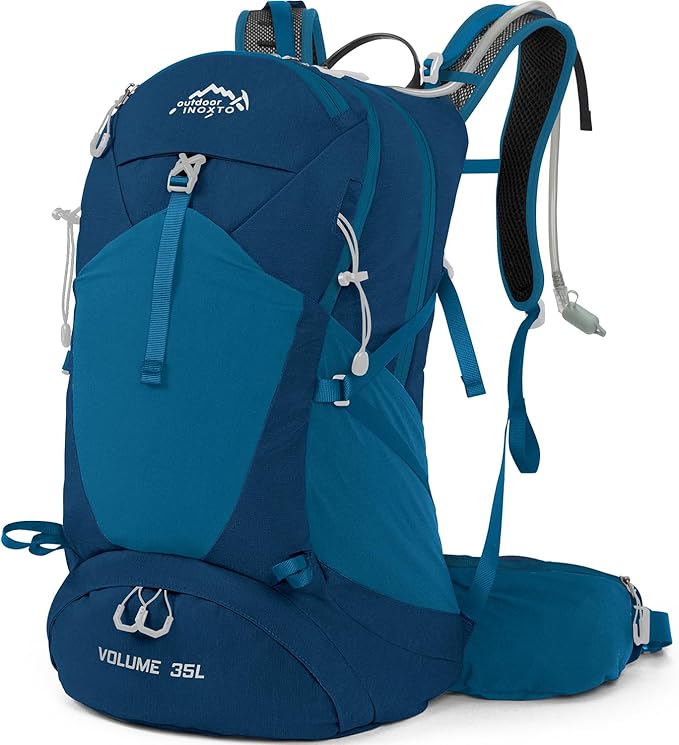 Hiking Backpack, Waterproof Hiking Daypack with 3L Water Bladder and Rain Cover, Lightweight Travel