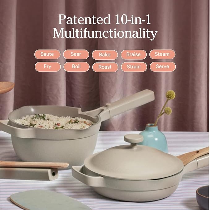 Our Place Mini Home Cook Duo - 8.5" Always Pan & Small Perfect Pot Bundle | Multi-Functional