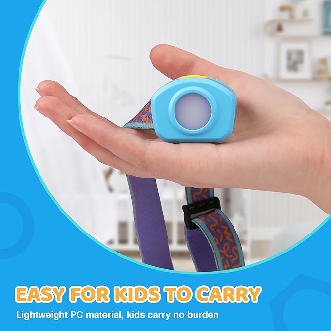 EverBrite LED Headlamp Rechargeable Kids Headlamp with RGB Mode and Adjustable Headband, 3 Modes