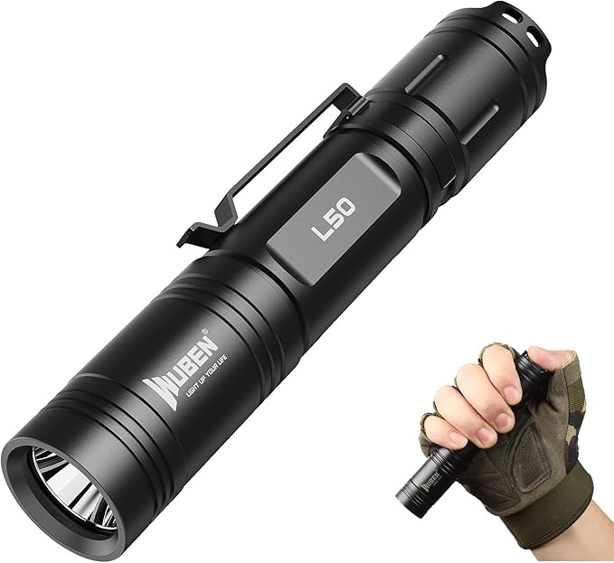 WUBEN L50 Flashlight 1200 High Lumens Tactical Flashlight Pocket Rechargeable Flashlight IP68 with