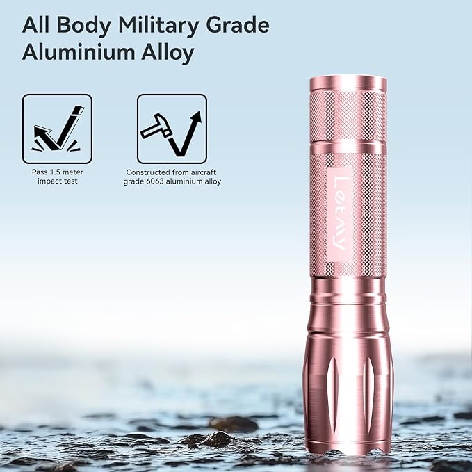 LETMY Tactical Flashlight S2000-2 Pack Bright Military Grade LED Flashlights High Lumens - Portable