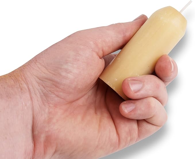 UCO 12-Hour Natural Beeswax, Long-Burning Candles for Outdoor, Camping, Emergency, Survival