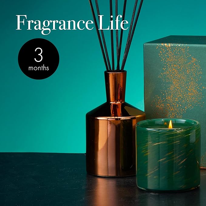 LAFCO New York Woodland Spruce Classic Candle & Diffuser Set - Reusable Glass Vessels - Made in The