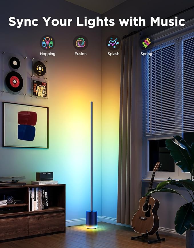 Govee Floor Lamp 2 with Matter, RGBIC, Warm Cool White LED, Alexa Compatible, 1725lm, Music Sync