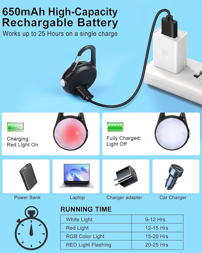 2 Pack Dog Collar Light, Rechargeable Dog Lights for Night Walking Clip On, 4 Modes Waterproof LED
