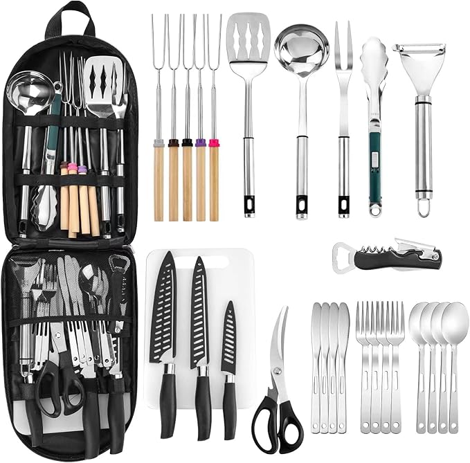 Camping Cookware Storage Bag - Camping Cooking Utensils Set Bag Camping Tool Portable Storage Bag