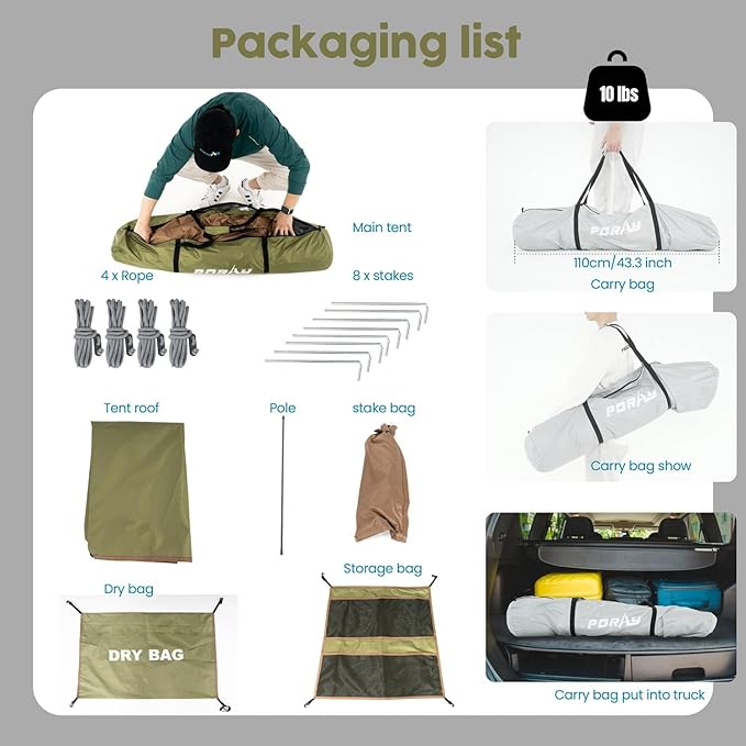 Camping Shower Tent Deluxe Changing Room Easy Set Up Privacy Shelter,Large Toilet Tent with Floor