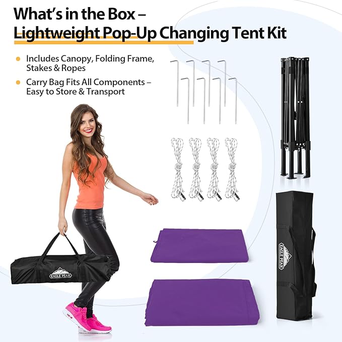 EAGLE PEAK Flex Compact 4x4 Pop-up Canopy Changing Room, Portable Dressing Room, Privacy Changing